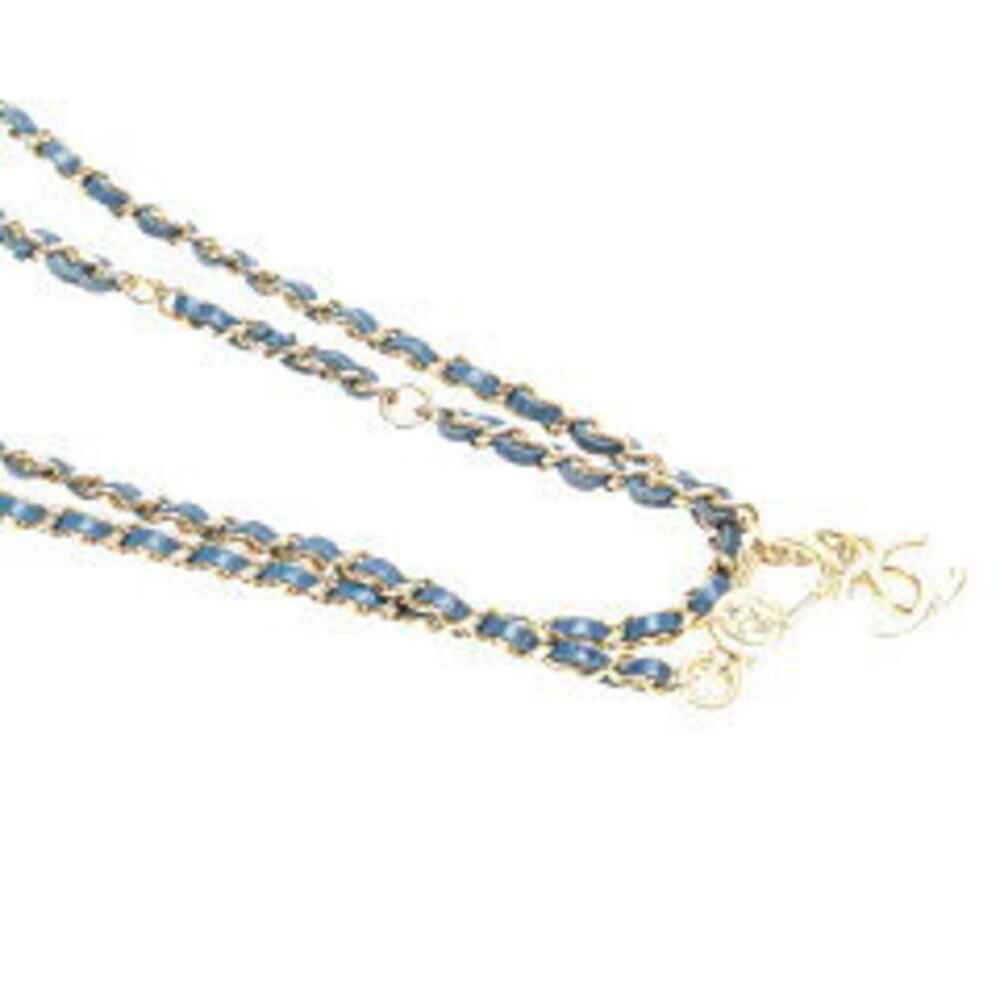Chanel Blue Indigo Coco Shoulder Denim Matelasse Bag Chain Mark - Picture 5 of 6